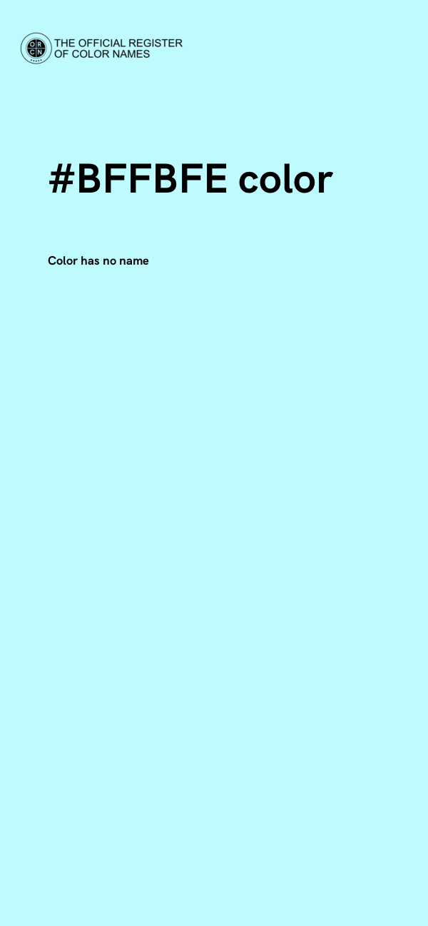 #BFFBFE color image
