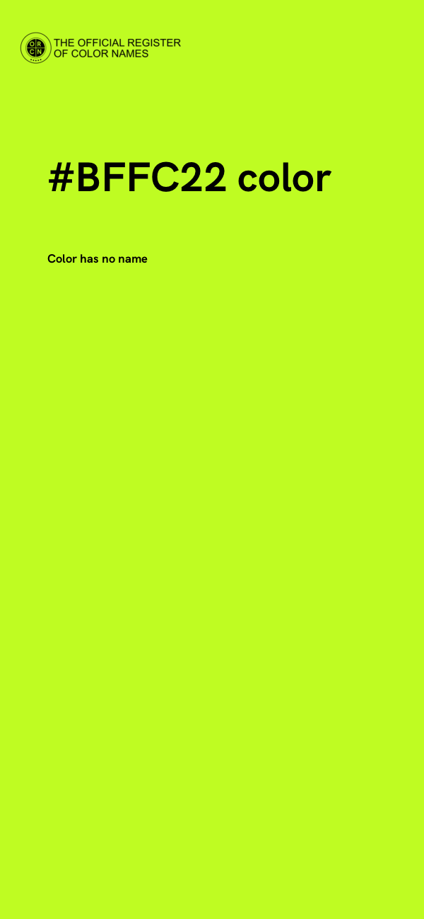 #BFFC22 color image