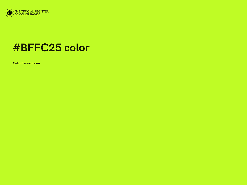 #BFFC25 color image