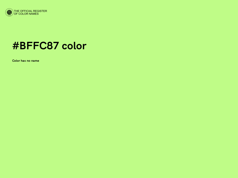 #BFFC87 color image