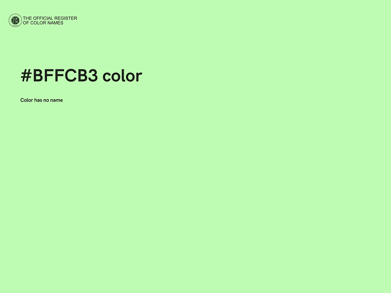 #BFFCB3 color image