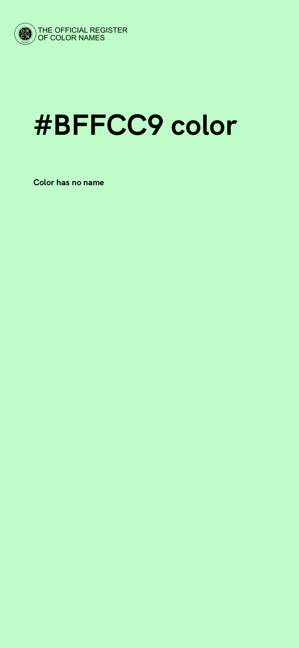 #BFFCC9 color image