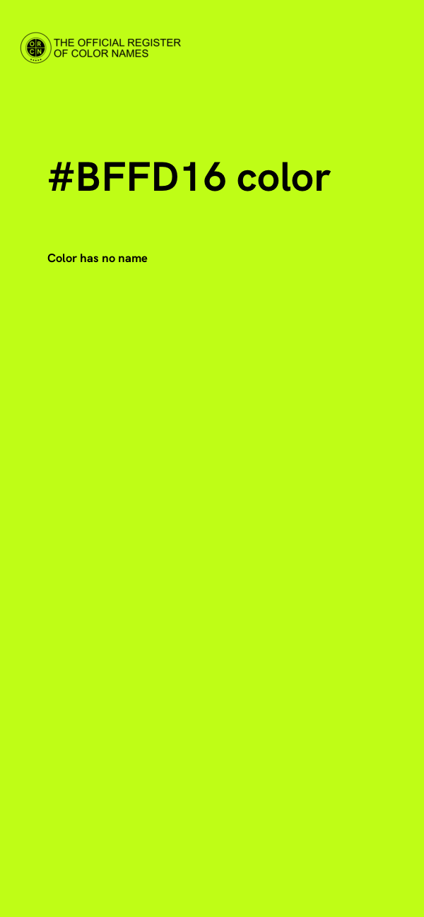 #BFFD16 color image