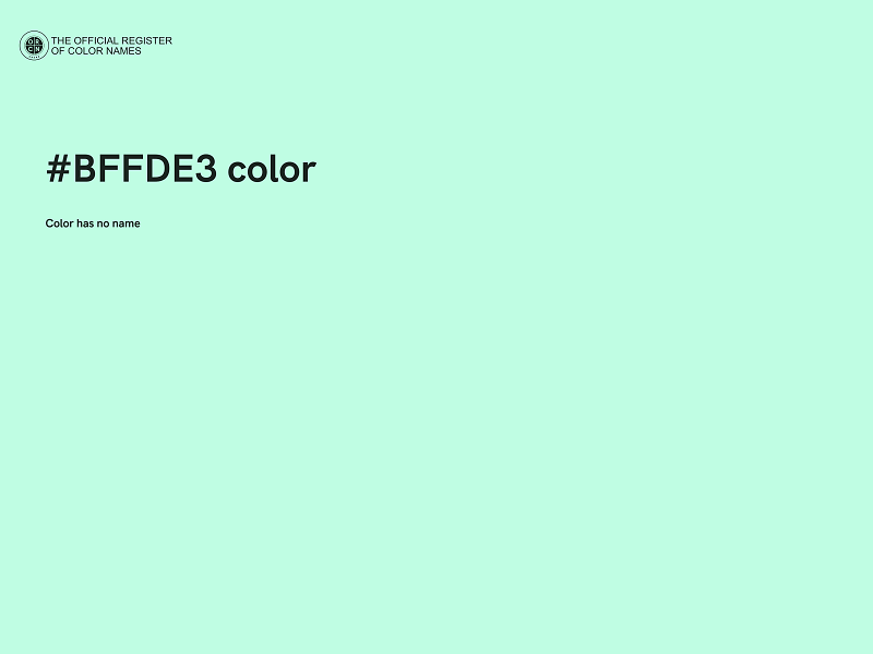 #BFFDE3 color image