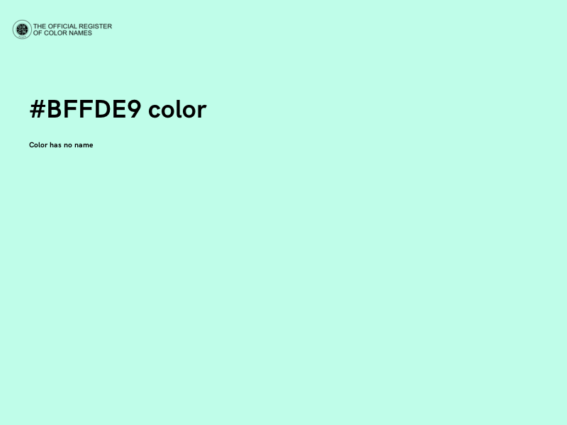 #BFFDE9 color image