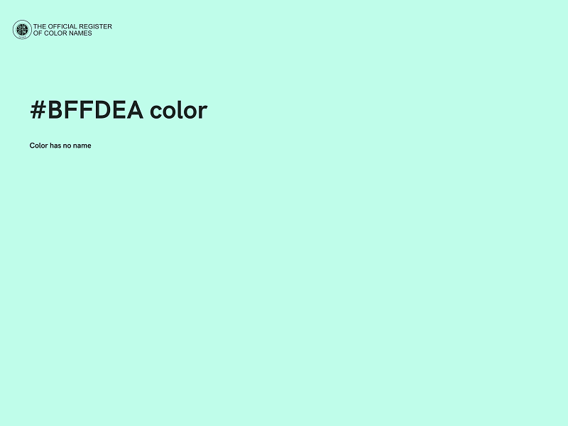 #BFFDEA color image