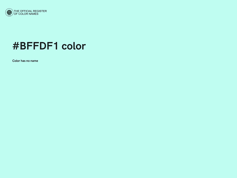 #BFFDF1 color image