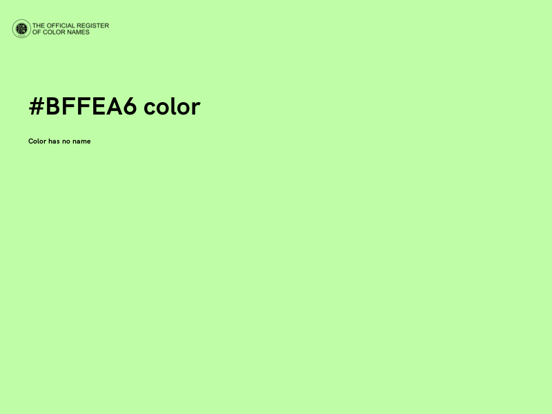 #BFFEA6 color image