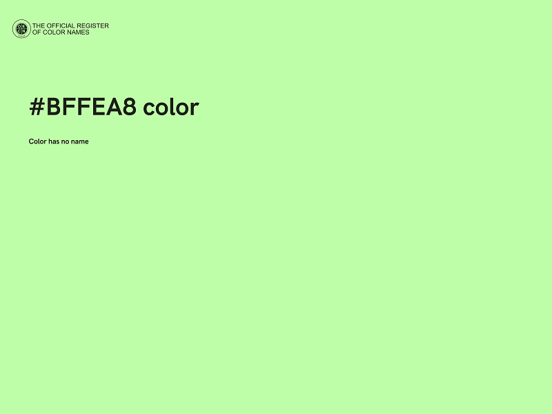 #BFFEA8 color image