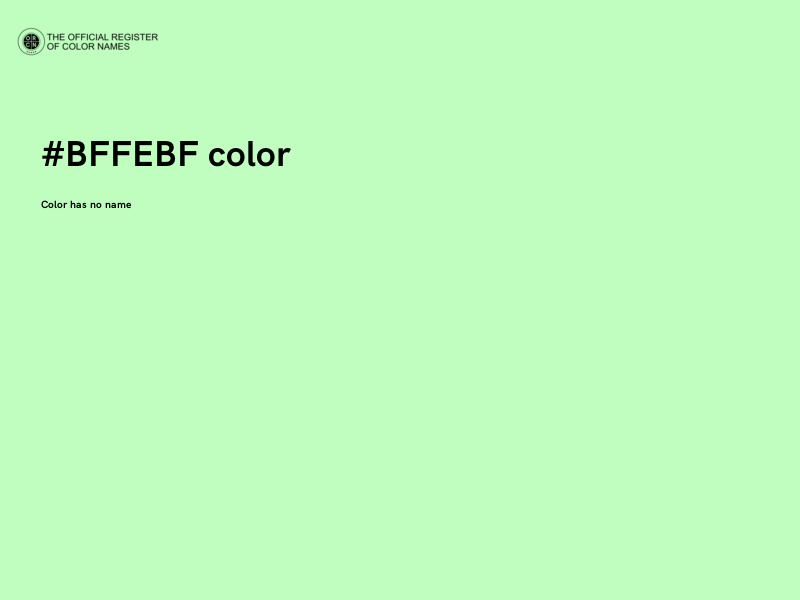 #BFFEBF color image