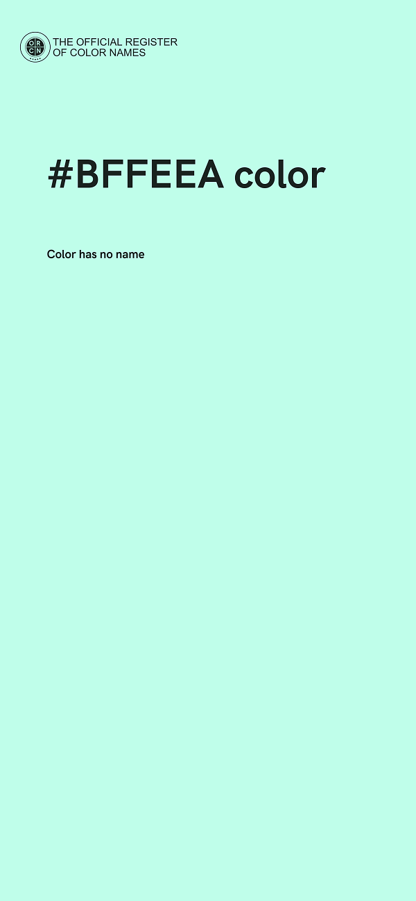 #BFFEEA color image