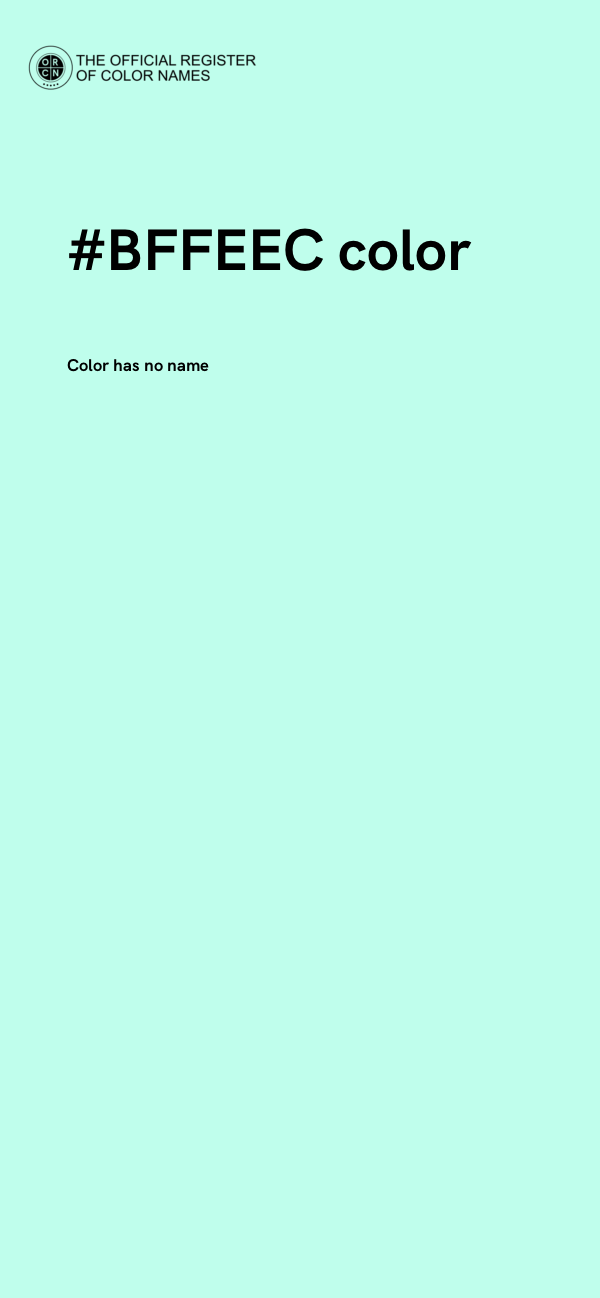 #BFFEEC color image