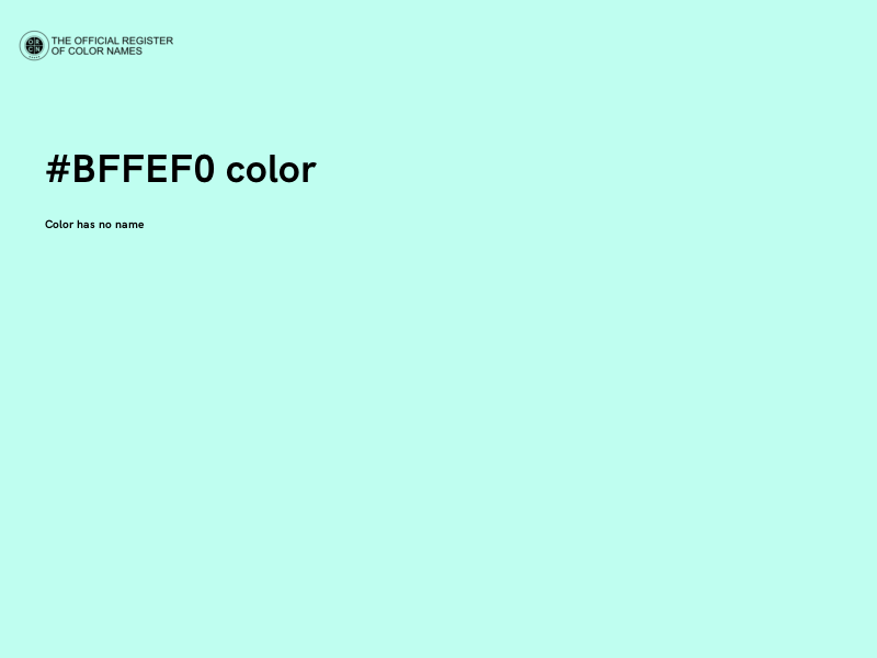 #BFFEF0 color image