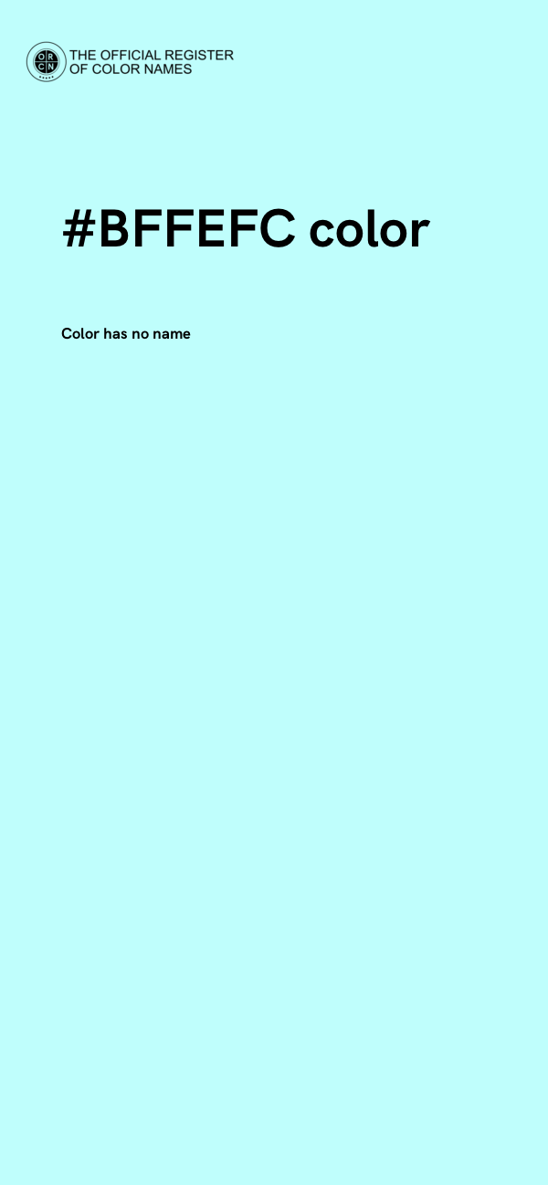 #BFFEFC color image