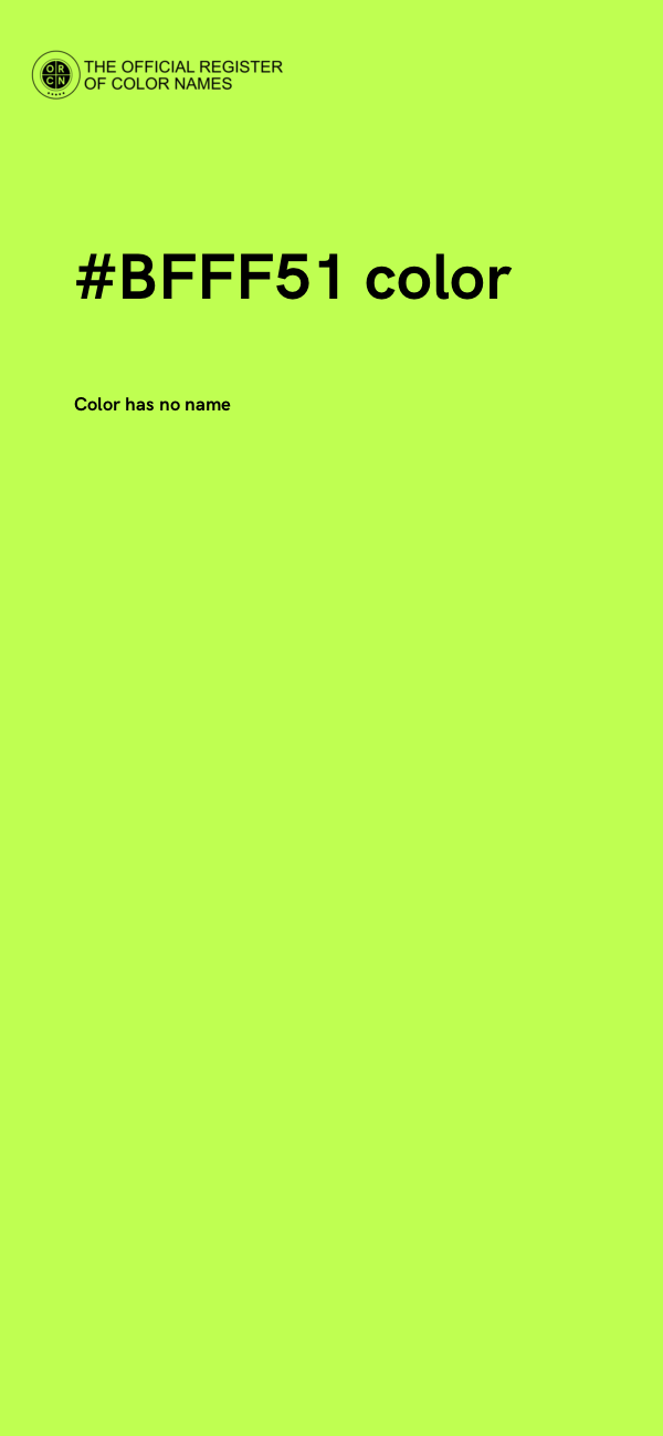 #BFFF51 color image