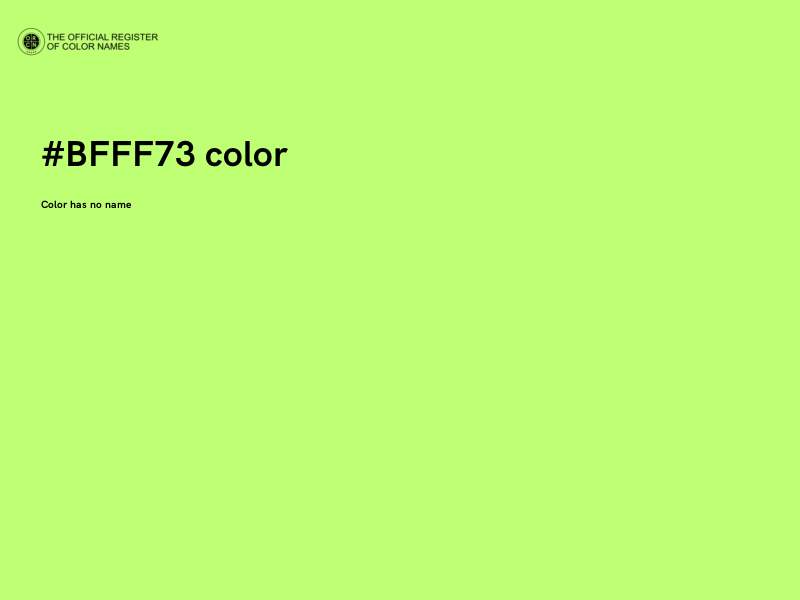 #BFFF73 color image