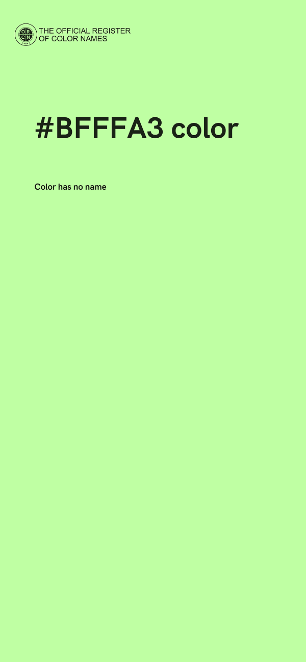 #BFFFA3 color image