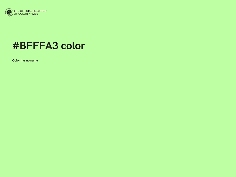 #BFFFA3 color image