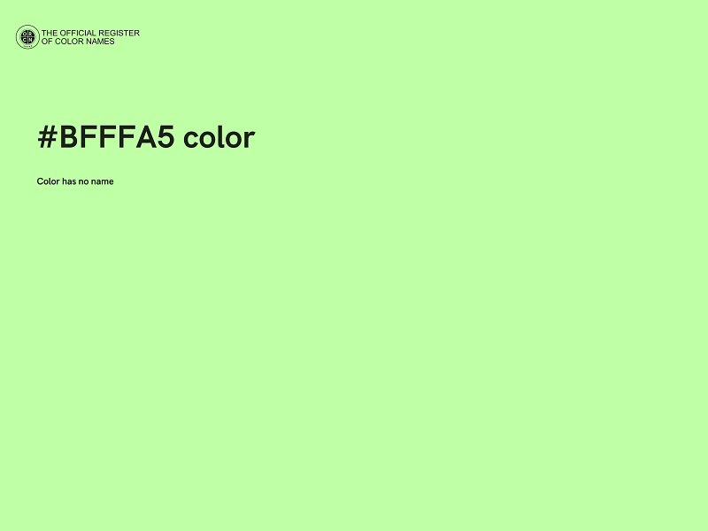 #BFFFA5 color image