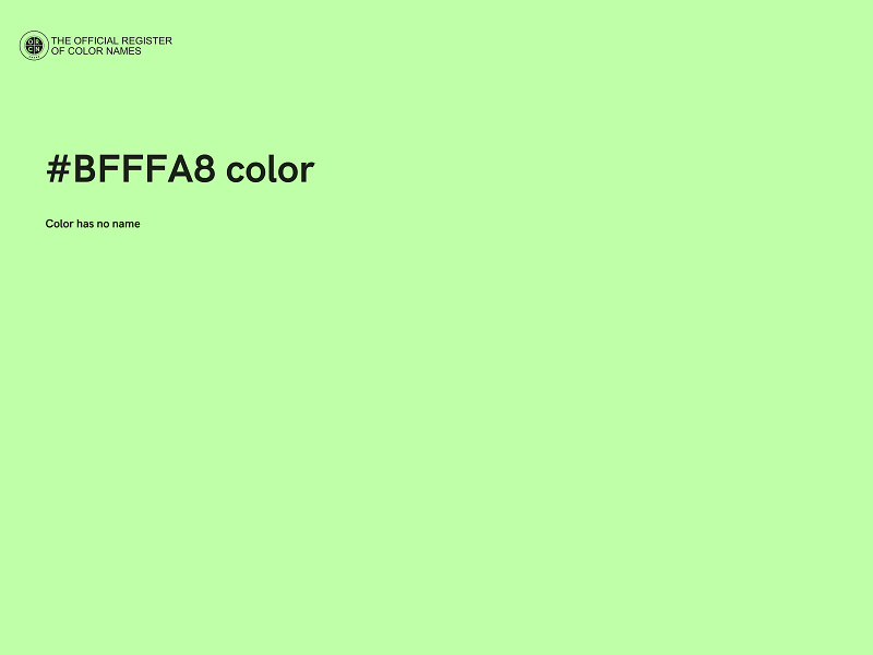 #BFFFA8 color image