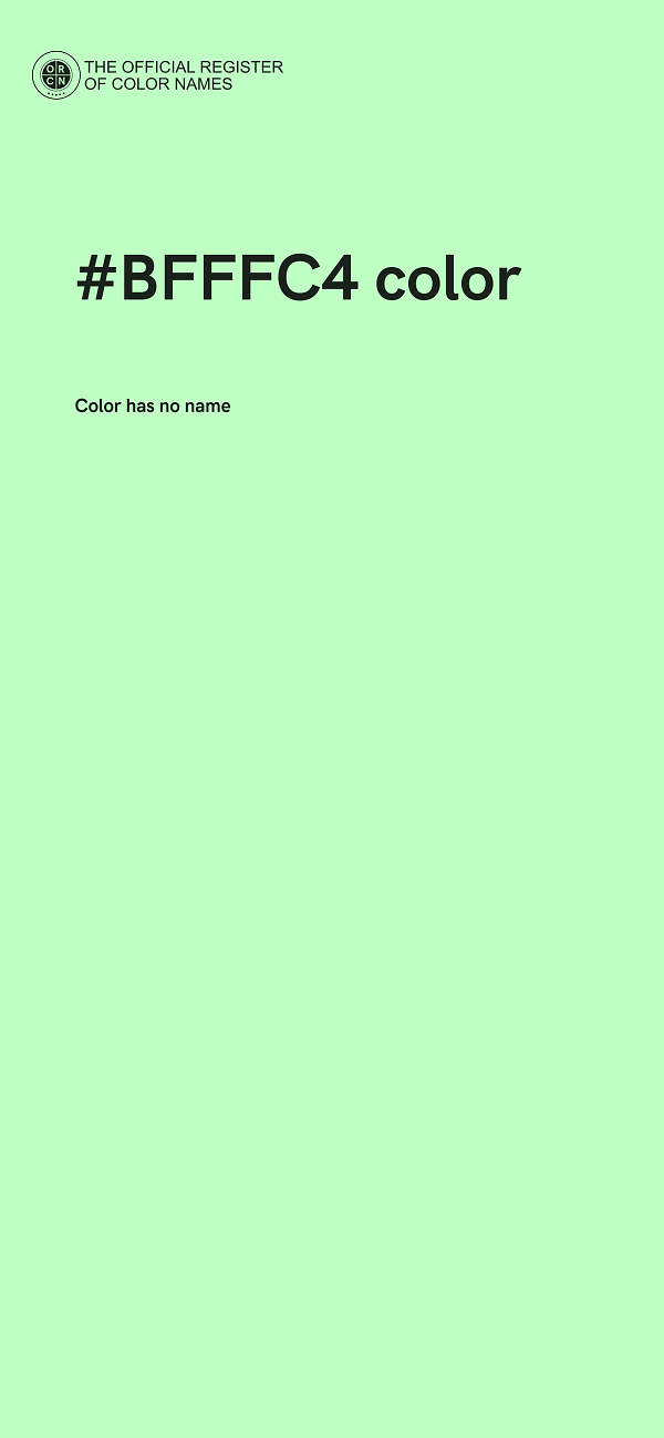 #BFFFC4 color image
