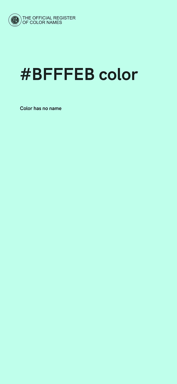 #BFFFEB color image