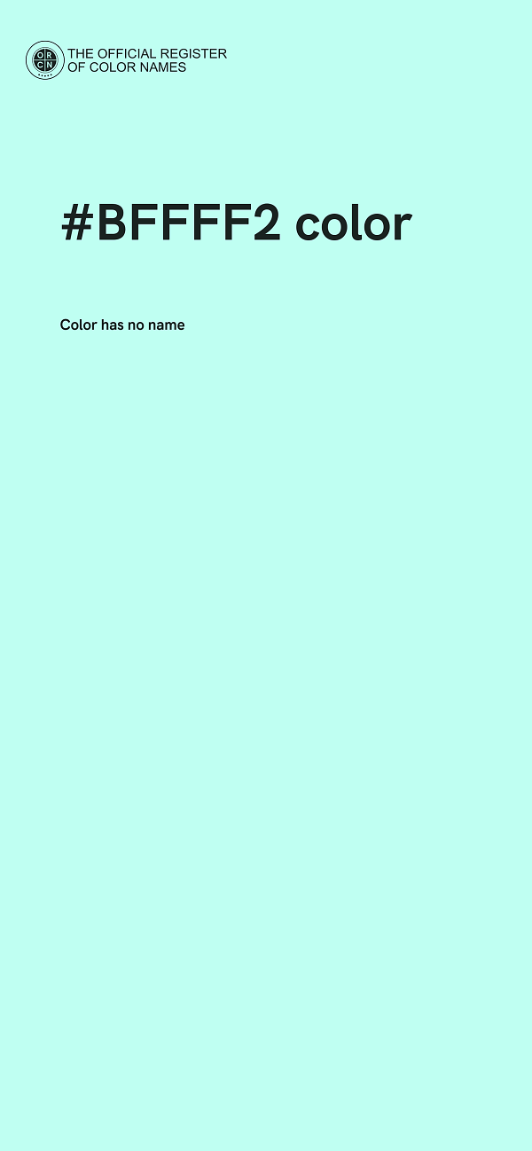 #BFFFF2 color image