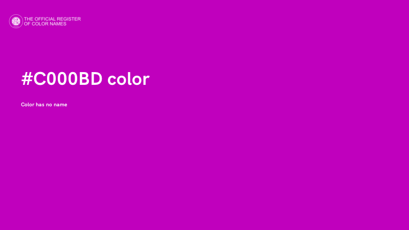#C000BD color image