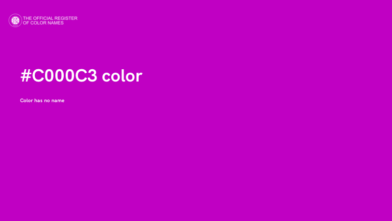 #C000C3 color image