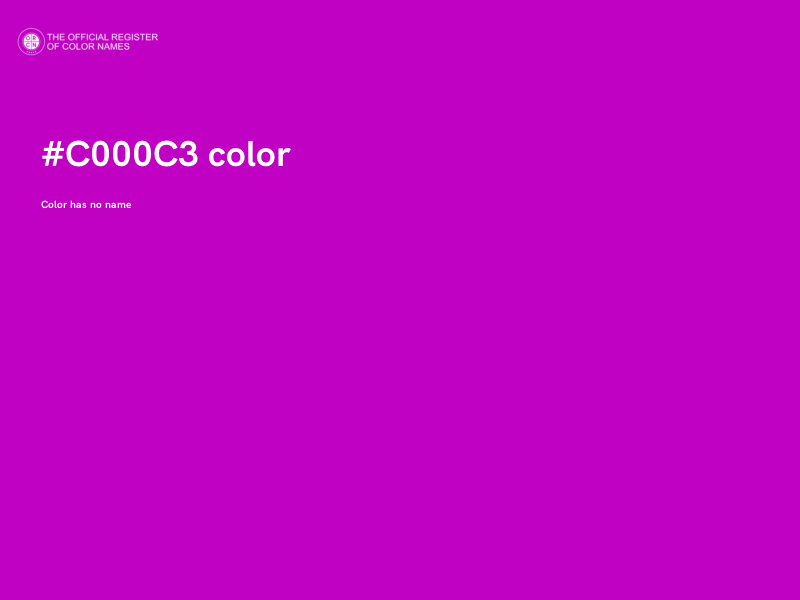 #C000C3 color image