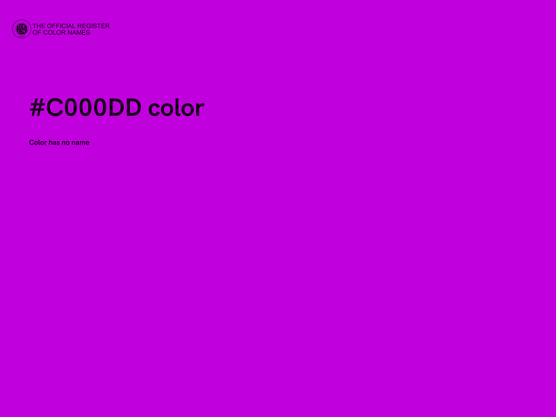 #C000DD color image