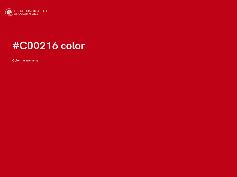 #C00216 color image