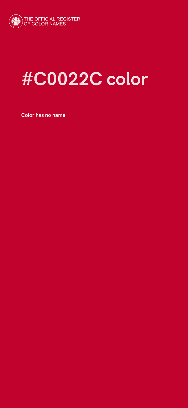 #C0022C color image