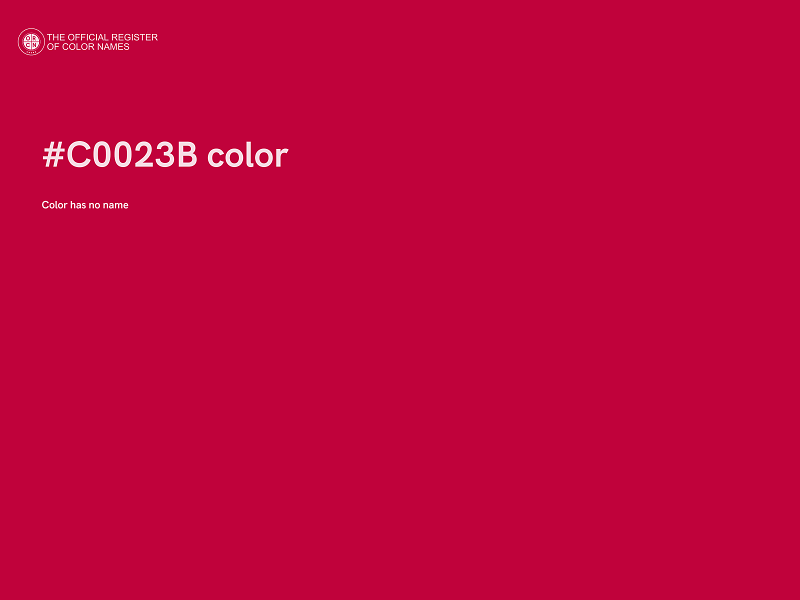 #C0023B color image