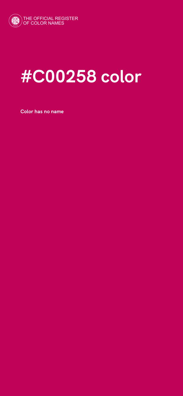 #C00258 color image