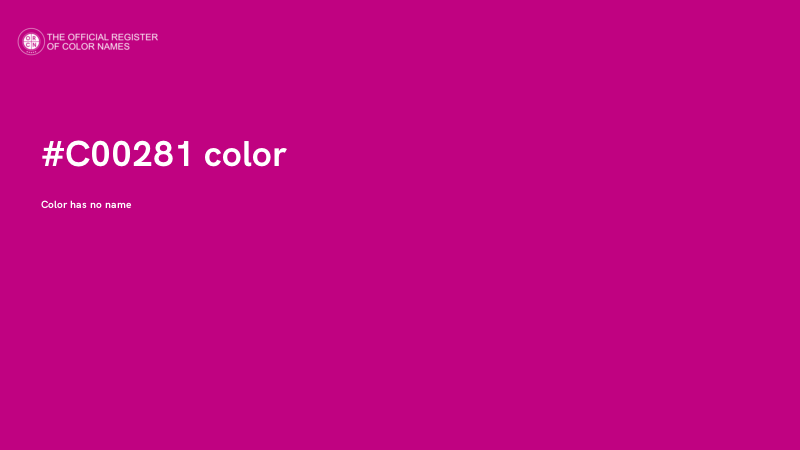 #C00281 color image