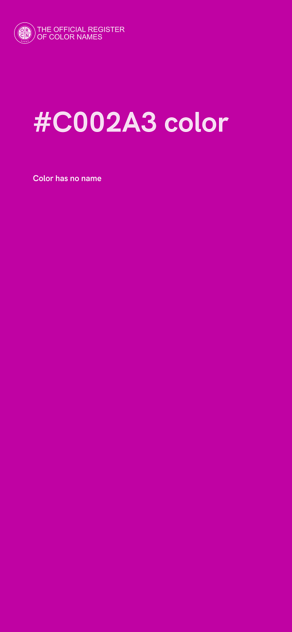 #C002A3 color image