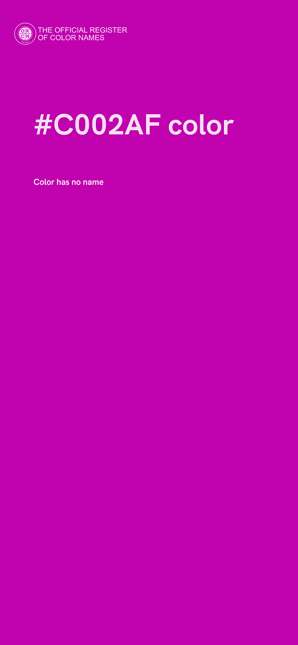 #C002AF color image