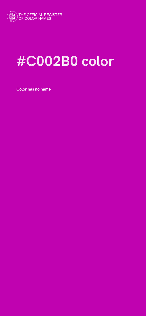 #C002B0 color image