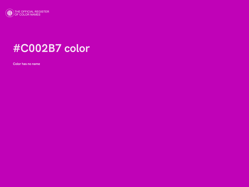 #C002B7 color image