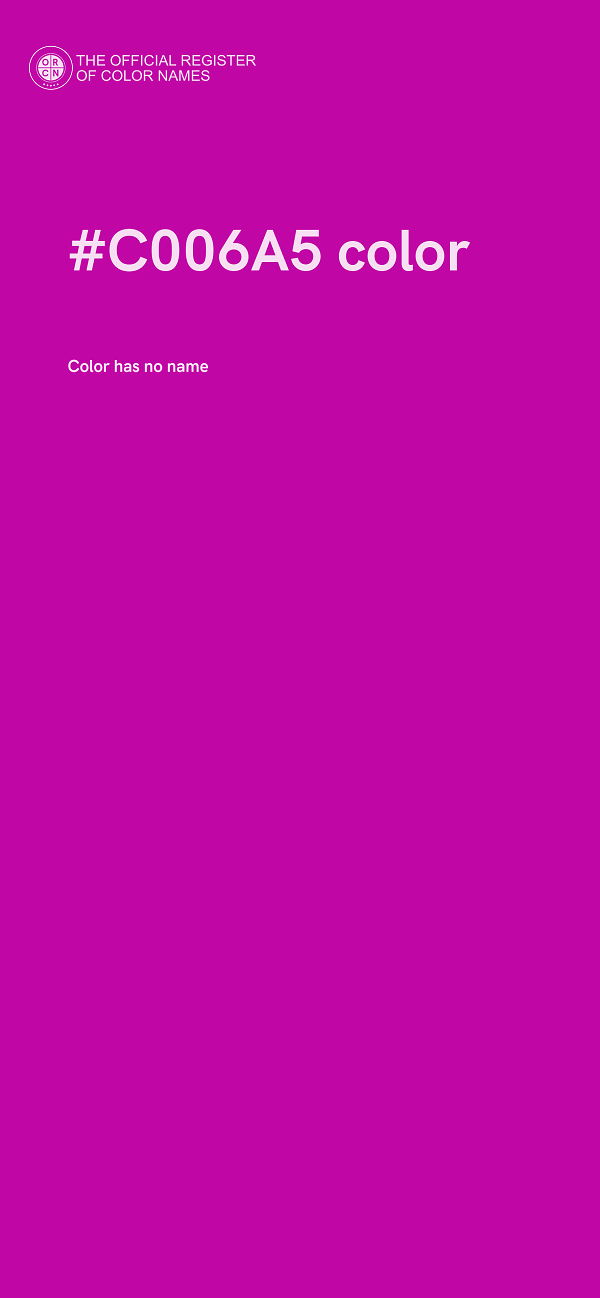 #C006A5 color image