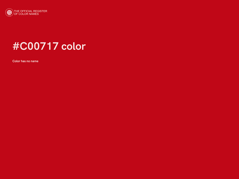 #C00717 color image