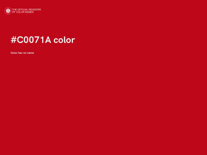 #C0071A color image