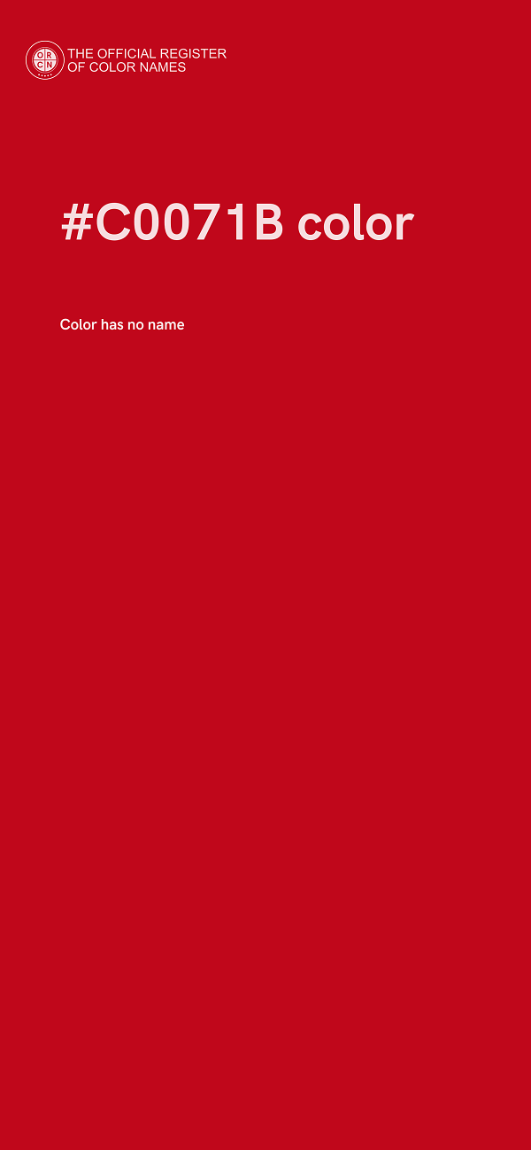 #C0071B color image