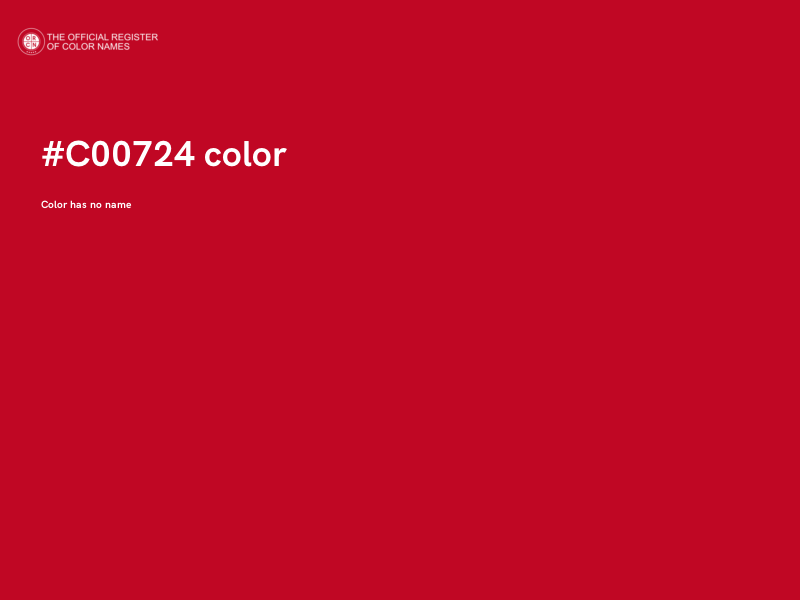 #C00724 color image