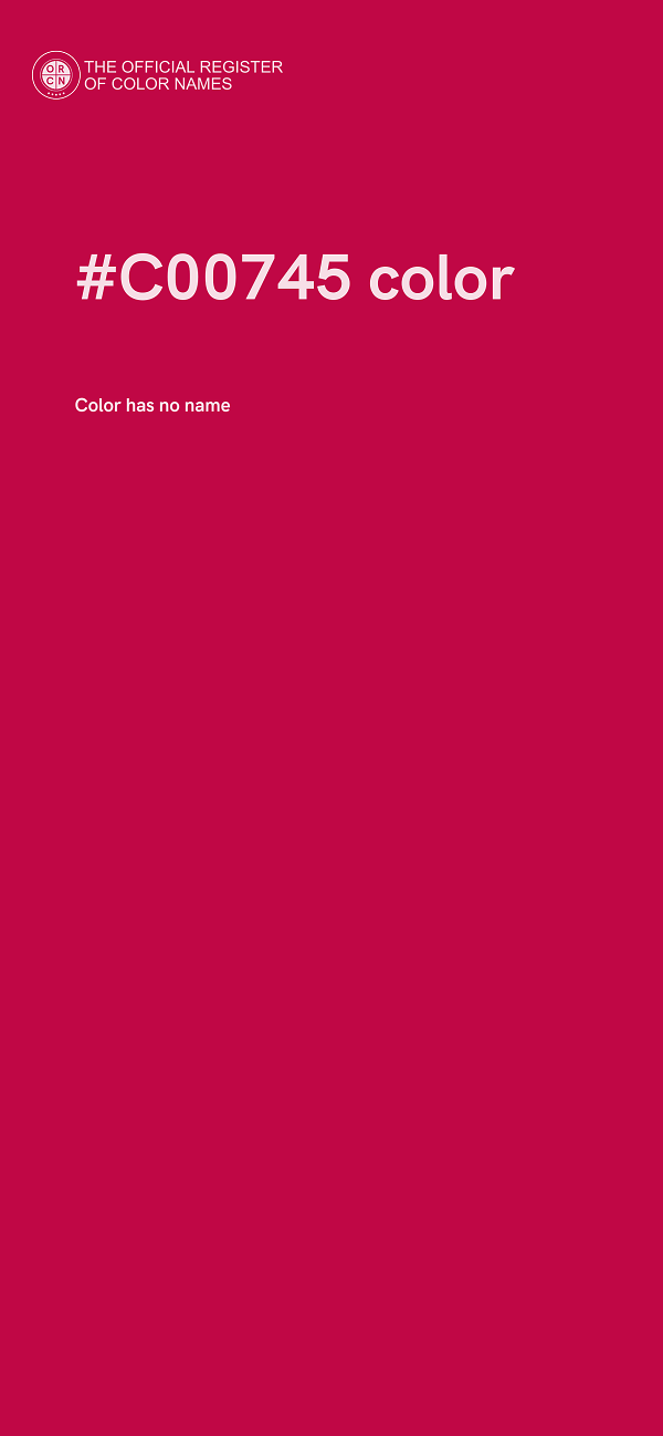 #C00745 color image