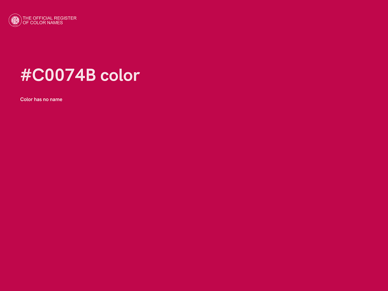 #C0074B color image