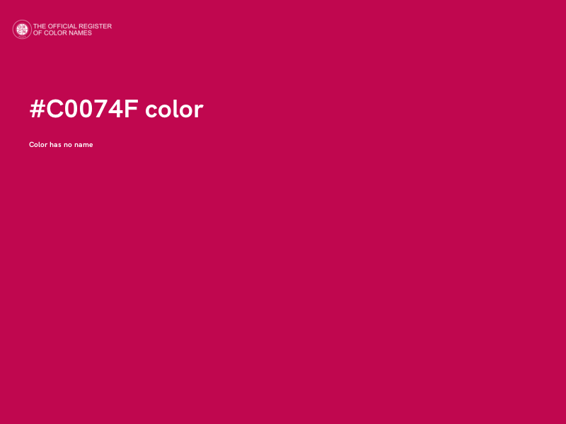 #C0074F color image