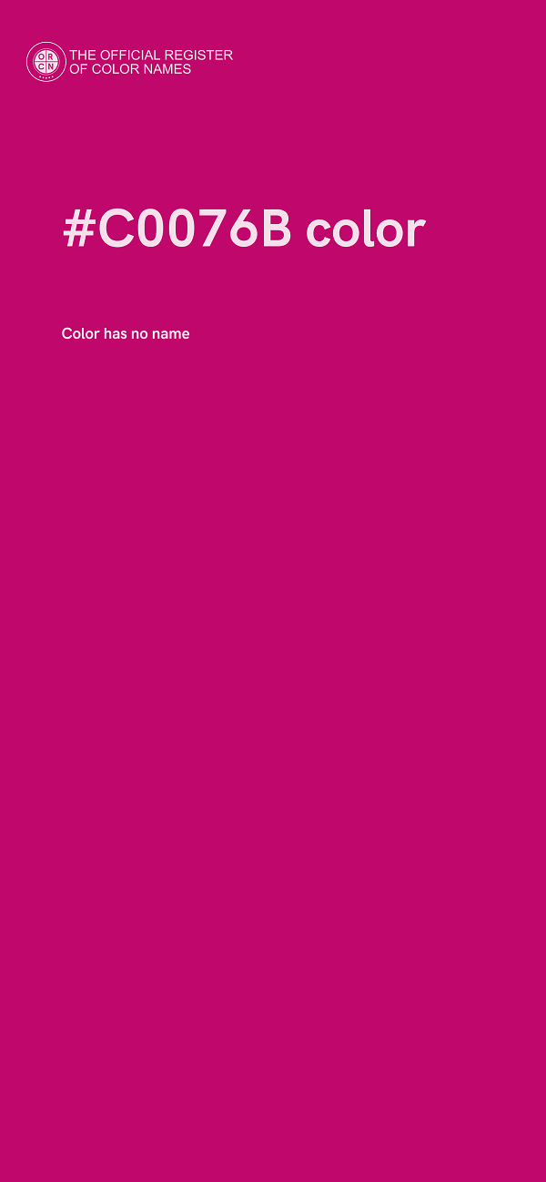 #C0076B color image