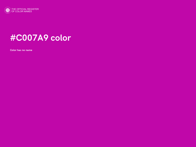#C007A9 color image